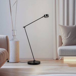 Lindby Vloerlamp Jyla, zwart, verstelbaar, GX53, 4000K