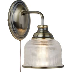 Searchlight Wandlamp Bistro II, antiek messing