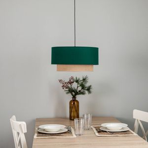 Duolla Hanglamp Boho, Ø 45 cm 1-lamp groen/jute
