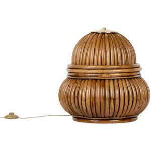 Gubi Bohemian 72 tafellamp, rotan, hoogte 45 cm