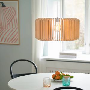 Nordlux Hanglamp Asti 50 van houtlamellen, hoogte 25 cm