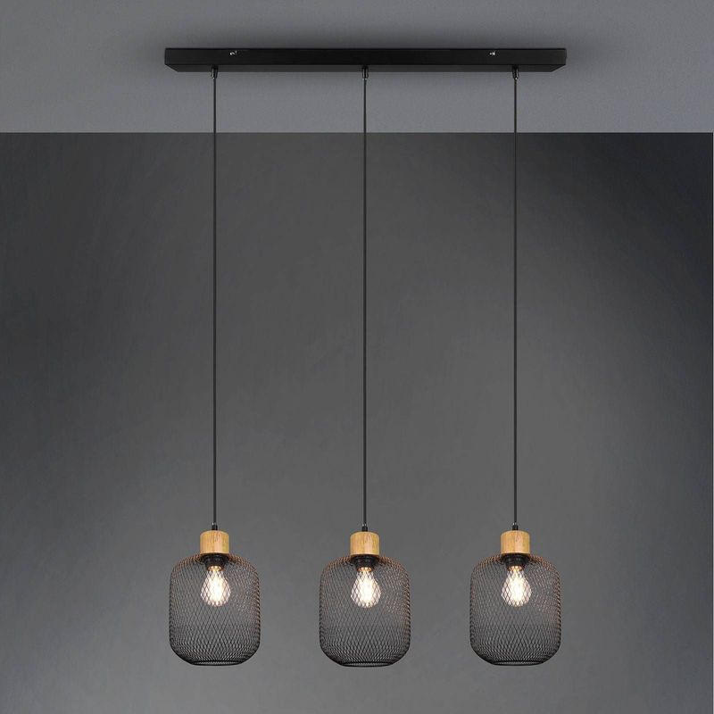 Reality Leuchten Hanglamp Calimero kooi-look 3-lamps