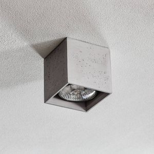 SOLLUX LIGHTING Plafondlamp Ara als betonnen kubus 14cm x 14cm