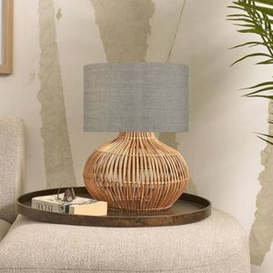 GOOD&MOJO - Kalahari - Tafellamp - Taupe - Rotan - Ø32cm