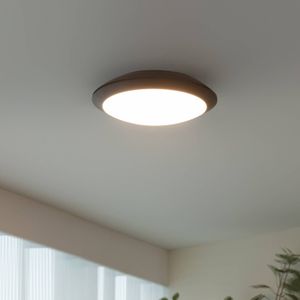 Lindby LED buiten plafondlamp Naira, grijs, m. sensor