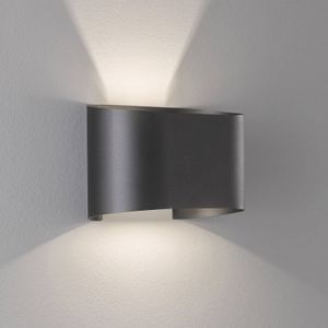 FISCHER & HONSEL LED Wandlamp Wal - 2-lamp - Ron - Zwart