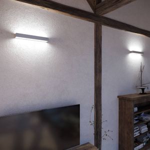 MCJ LED wandlamp Mera, breedte 40 cm, aluminium, 4.000 K