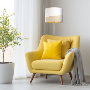 Euluna Vloerlamp Susan, wit/beige/goud