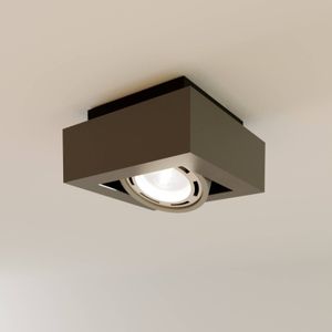 Arcchio - plafondlamp - 1licht - Aluminium, metaal - H: 9 cm - GU10 - donkergrijs