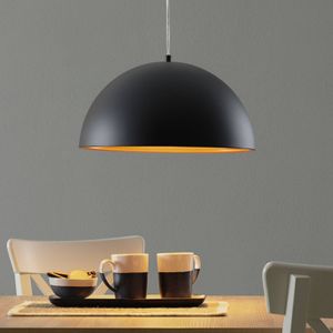 Fabas Luce Tweekleurige hanglamp Dingle zwart-goud