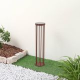 Lucande Evelis LED tuinpadverlichting, roestkleurig, aluminium, sensor