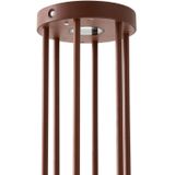 Lucande Evelis LED tuinpadverlichting, roestkleurig, aluminium, sensor