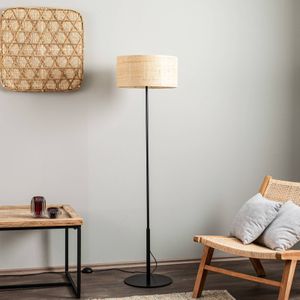 Luminex Vloerlamp Jovin met rotan kap, hoogte 150cm