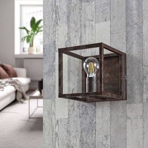 Lindby Roestkleurige wandlamp Emin van metaal