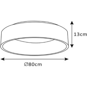 Lucide Talowe LED plafondlamp, wit, Ø 80 cm