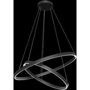 Maytoni Rim LED hanglamp, 840, 2 ringen, zwart