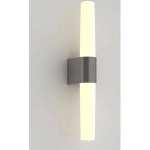 Nordlux LED badkamer wandlamp Helva Double, nikkel gebor.