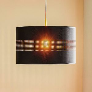 TK Lighting Tago hanglamp, 1-lamp, zwart/goud