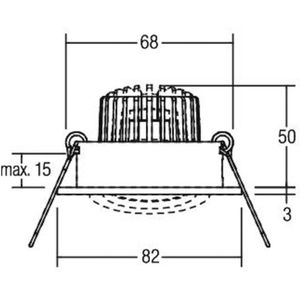 BRUMBERG LED inbouwspot Tirrel-R, aan/uit, mat titanium