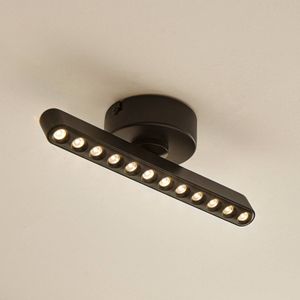 Lindby LED spot Eldrin, zwart, 1-lamp, lichtpunten