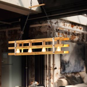 Trio Lighting Hanglamp Khan in vintage-ontwerp, 4-lamps