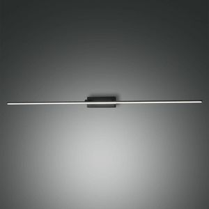 Fabas Luce Nala LED spiegellamp, zwart, breedte 110 cm, metaal