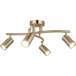 Lucea Plafondspot Spotte, antiek messing, 4-lamps