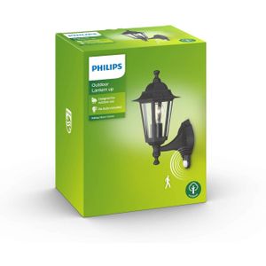 Philips Peking buitenwandlamp zwart met sensor