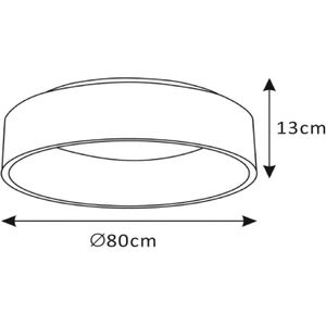 Lucide Talowe LED plafondlamp, zwart, Ø 80 cm