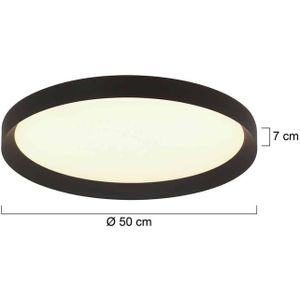 Steinhauer plafonniere Flady - wit - metaal - 50 cm - ingebouwde LED-module - 3686ZW