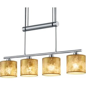 Trio Lighting Kunststof kappen goud - hanglamp Garda 4-flg.