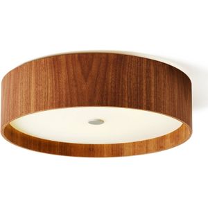 Domus Plafondlamp LARAwood M, walnoot, Ø 43 cm