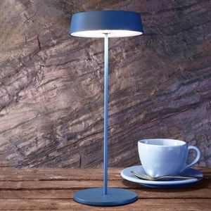 Deko-Light LED tafellamp Miram met accu, dimbaar, blauw