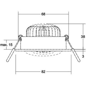 BRUMBERG LED spot BB35 aan/uit aansluitdoos structuur zwart