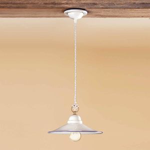 Ceramiche Hanglamp PIATTO, dimbaar, wit / opaal, Keuken, Keramiek, Landelijk, hanglamp