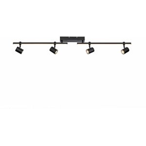 Paul Neuhaus LED plafondspot Barik, zwart, 4-lamps