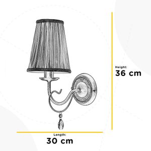 ONLI Delia wandlamp, bronskleurig, 1-lamp, breedte 15 cm