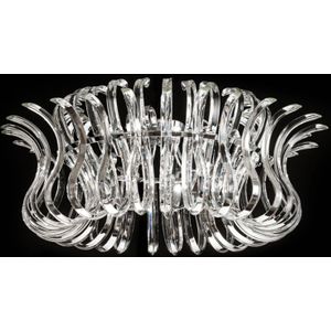 Metallux Glas-plafondlamp Wave met 65 cm doorsnede