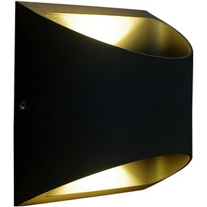 Eco-Light LED buitenwandlamp Dodd, halfrond, zwart