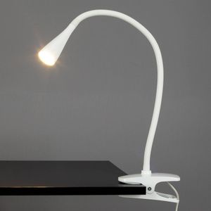 Lindby Smalle LED-klemlamp Baris in het wit
