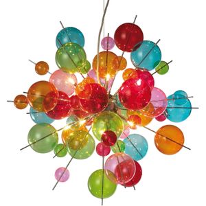 Näve Kleurrijke glazen hanglamp Aurinia
