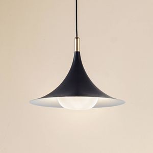 Lindby hanglamp Jarl, zwart, metaal, Ø 35 cm, G9