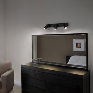 LEDVANCE Octagon LED spot, dimbaar, 3-lamps, zwart