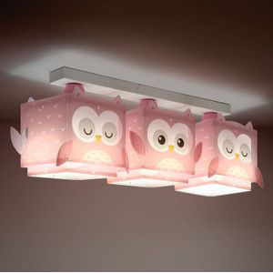 Dalber - Steenuil - Hanglamp - Roze - ABS - Brandvertragend Polypropyleen