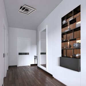 Briloner LED plafondlamp 3772 met 2 frames, zwart