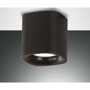 Fabas Luce Plafondlamp Smooth, 1-lamp, zwart, IP44