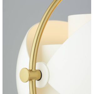 Gubi Lite tafellamp, hoogte 50 cm, messing/wit