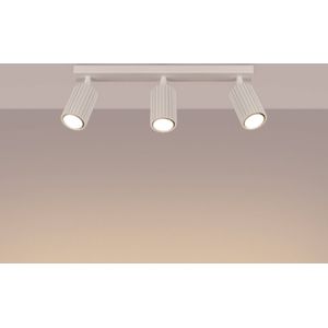 Sollux - Karbon - Plafondlamp - Beige - Metaal - 3-lichts