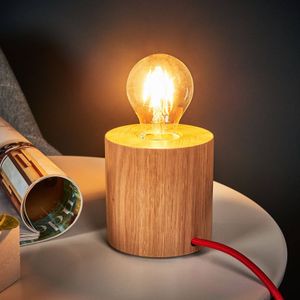 Spot-Light Puristisch ontworpen houten tafellamp Trongo