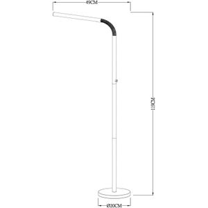 Lucide Accu-LED Vloerlamp Gill - Wit